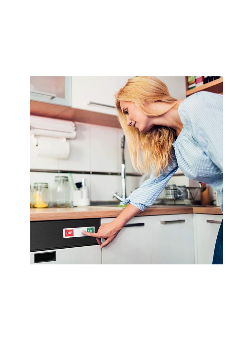 Dishwasher Magnet Clean Dirty Sign Non-Scratching Strong Magnet or 3M Adhesive Options Indicator Tells Whether Dishes Are Clean or Dirty (Silver) - Image 2